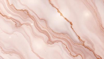 The primary subject of the image is a marble wall with a gold-colored design. The setting is a room with a pink marble surface. The visual style is a close-up of the marble wall, showcasing the intricate gold design. The colors and mood of the image are warm and elegant, with the gold accents adding a touch of luxury to the marble surface.