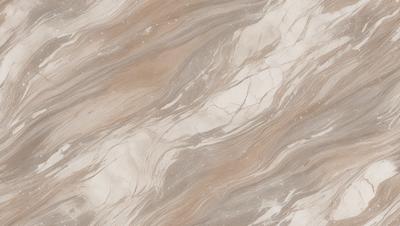 The primary subject of the image is a marble-like surface with a patterned texture. The setting is a stone wall, and the visual style is a close-up of the marble pattern. The colors and mood of the image are predominantly earthy tones, giving it a natural and elegant appearance.