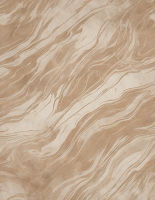 The primary subject of the image is a patterned surface, which appears to be a marble or stone-like material. The setting is a room with a wooden floor, and the visual style is a close-up of the patterned surface. The colors and mood of the image are predominantly brown and earthy tones, giving it a natural and textured appearance.