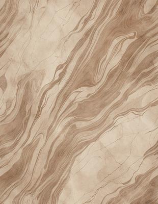 The primary subject of the image is a brown and white marbled tile. The setting is a wall with the marbled tile as the main object. The visual style is a close-up of the tile, showcasing its intricate pattern. The colors and mood of the image are warm and earthy, with the brown and white marbled tile creating a natural and textured appearance.