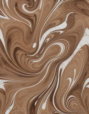 The primary subject of the image is a brown and white marbled pattern, which appears to be a wood grain texture. The setting is a white background, which contrasts with the brown and white marbled pattern. The visual style of the image is a close-up of the marbled pattern, showcasing its intricate details. The colors and mood of the image are warm and earthy, with the brown and white marbled pattern evoking a sense of natural beauty and texture.