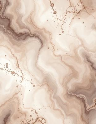 The primary subject of the image is a close-up of a marble surface with a pattern of white and brown streaks. The setting is a rocky surface, possibly a marble countertop. The visual style is a combination of a photo and digital art, creating a unique and intricate pattern. The colors and mood of the image are predominantly brown and white, giving it a natural and earthy appearance.