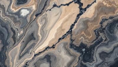 The primary subject of the image is a marble-like stone with a unique pattern. The setting is a black and white photo, which gives the image a classic and timeless appearance. The visual style is a close-up of the stone, showcasing its intricate details. The colors and mood of the image are predominantly black and white, creating a sense of elegance and sophistication.