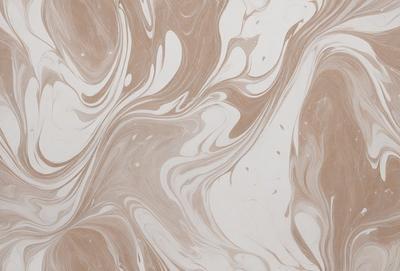 The image features a large, swirling pattern on a wall, which appears to be a marble or stone surface. The pattern is a mix of brown and white colors, creating a visually striking and intricate design. The overall atmosphere of the image is elegant and sophisticated, with the swirling pattern serving as a focal point in the scene.