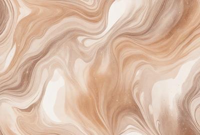 The primary subject of the image is a patterned wallpaper with a brown and white color scheme. The setting is a room with a wall covered in the patterned wallpaper. The visual style is a close-up of the wallpaper, showcasing its intricate design. The colors and mood of the image are warm and inviting, with the brown and white tones creating a cozy atmosphere.