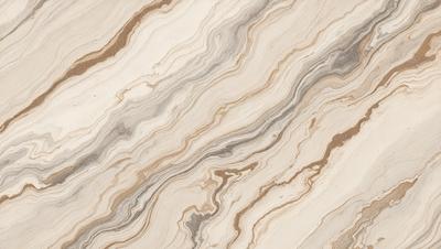 The image features a marble-like pattern with a mix of white and brown tones. The primary subject is a close-up of the marble pattern, showcasing its intricate details. The setting is a natural environment, possibly a rock formation or a wall with a marble-like texture. The visual style is a close-up of the marble pattern, emphasizing its unique and artistic appearance. The colors and mood of the image are warm and earthy, with a sense of natural beauty and elegance.