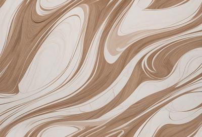 The primary subject of the image is a wooden floor with a unique and intricate design. The setting is a room with a wooden floor, and the visual style appears to be a combination of a photo and a digital art or illustration. The colors and mood of the image are predominantly brown and cream, giving it a warm and natural atmosphere.