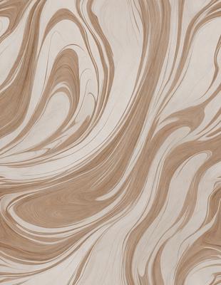 The primary subject of the image is a wooden surface with a swirling pattern. The setting is a room with a wooden floor, and the visual style is a combination of a photo and a drawing. The colors and mood of the image are warm and inviting, with the wooden surface being the main focus.