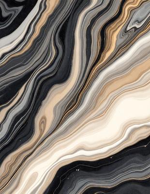 The primary subject of the image is a black and white marble pattern. The setting is a black and white marble surface, which serves as the background. The visual style is a close-up of the marble pattern, showcasing its intricate details. The colors and mood of the image are predominantly black and white, giving it a classic and timeless appearance.