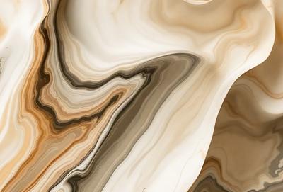 The primary subject of the image is a close-up of a marbled surface, which appears to be a patterned stone or a marble-like material. The setting is a room with a white background, which contrasts with the marbled surface. The visual style is a close-up of the marbled surface, showcasing its intricate patterns and textures. The colors and mood of the image are predominantly white, giving it a clean and elegant appearance.