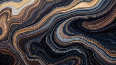 The primary subject of the image is a close-up of a blue and black marbled surface, which appears to be a patterned stone or a textured wall. The setting is indoors, with the marbled surface being the main focus of the image. The visual style is a close-up, which emphasizes the intricate details of the marbled surface. The colors and mood of the image are predominantly dark and moody, with the blue and black marbled surface creating a striking contrast against the indoor environment