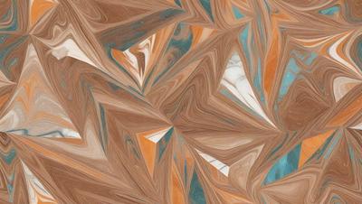 The primary subject of the image is a patterned surface, which appears to be a marbled or textured material. The setting is a room with a blue and orange color scheme. The visual style is a combination of a photo and digital art, creating a unique and intricate design. The colors and mood of the image are vibrant and lively, with the blue and orange hues creating a warm and inviting atmosphere.