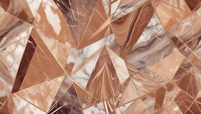 The primary subject of the image is a marble floor with a patterned design. The setting is a room with a marble surface, which adds to the luxurious and elegant atmosphere. The visual style is a close-up of the marble floor, showcasing the intricate patterns and textures. The colors and mood of the image are predominantly brown and earthy tones, creating a warm and sophisticated ambiance.