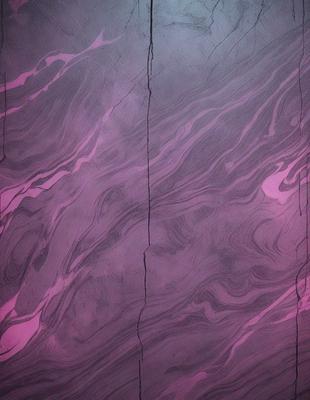 The image features a purple marble wall with a crack in it. The crack is visible in the middle of the wall, and it appears to be a part of the marble surface. The purple color of the marble adds a unique and striking visual element to the scene.