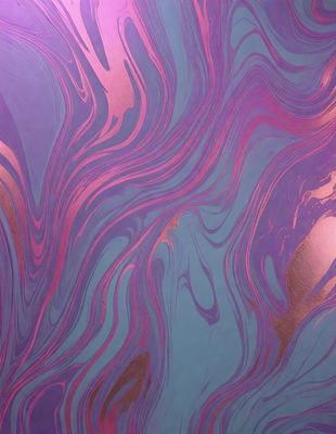 The primary subject of the image is a purple and blue swirling pattern, which appears to be a digital art or illustration. The setting is a wall with a colorful, swirling design. The visual style is a mix of digital art and illustration, creating a unique and vibrant atmosphere. The dominant colors are purple and blue, with the swirling pattern adding a sense of movement and energy to the scene.