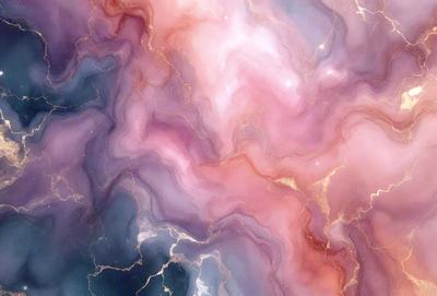 The primary subject of the image is a close-up of a colorful, swirling pattern. The setting is a pink and purple background, which adds to the vibrant atmosphere. The visual style is a combination of digital art and illustration, creating a unique and eye-catching design. The dominant colors are pink, purple, and blue, giving the image a warm and lively mood.