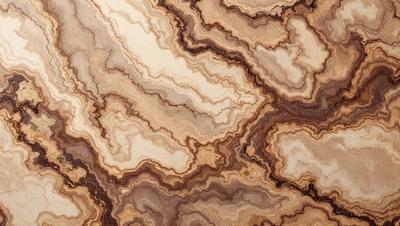 The primary subject of the image is a close-up of a marble stone with a unique and intricate pattern. The setting is a natural environment, with the marble stone being the main focus of the image. The visual style is a close-up of the marble, showcasing its texture and patterns. The colors and mood of the image are predominantly earthy tones, giving it a natural and organic feel.