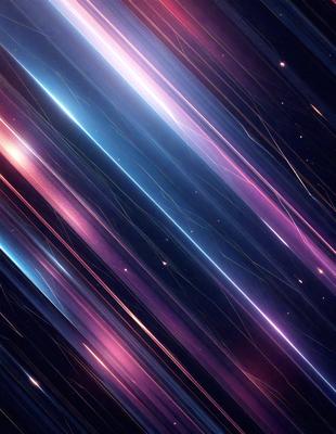 The primary subject of the image is a vibrant, colorful, and abstract artwork featuring a mix of pink, blue, and purple hues. The setting is a space-themed background, which adds to the overall visual style. The artwork appears to be a digital creation, possibly a pattern or a texture, with a dynamic and lively atmosphere.