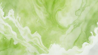 The primary subject of the image is a green, swirling, and flowing pattern. The setting is a white background, which contrasts with the green pattern. The visual style is a combination of digital art and illustration, creating a unique and artistic representation. The colors and mood of the image are predominantly green, giving it a fresh and lively atmosphere.