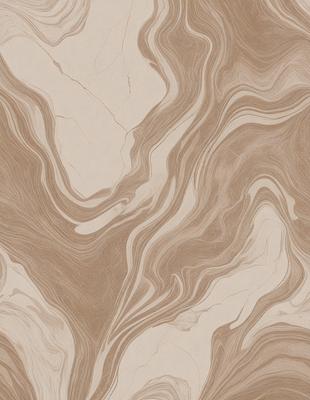 The primary subject of the image is a marble wall with a unique and intricate pattern. The setting is a room with a stone wall, which adds to the overall atmosphere. The visual style is a combination of a photo and a digital art, creating a realistic yet artistic representation of the marble wall. The colors and mood of the image are predominantly earthy tones, giving it a natural and elegant appearance.