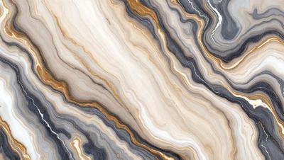 The primary subject of the image is a marble-like patterned stone, which is the main object, scene, or focus of the image. The setting or background features a patterned stone surface, which adds to the visual style of the image. The colors and mood of the image are predominantly earthy tones, giving it a natural and earthy atmosphere.