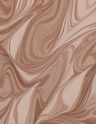 The primary subject of the image is a patterned wallpaper with a brown and white color scheme. The setting is a room with a wooden floor, and the visual style appears to be a combination of a photo and a digital art. The colors and mood of the image are warm and inviting, creating a cozy atmosphere.