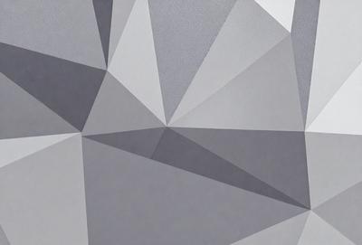 The primary subject of the image is a geometric pattern, which is displayed on a gray background. The pattern is composed of triangles, and it appears to be a digital art or illustration. The visual style of the image suggests that it is a creative and artistic representation of the geometric pattern. The colors and mood of the image are predominantly gray, which gives it a calm and sophisticated appearance.