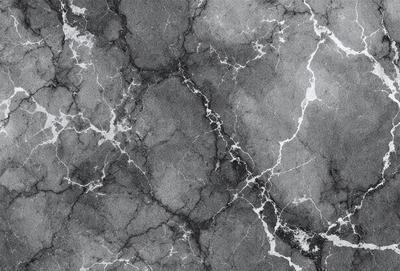The image features a black and white marble wall with a pattern of white and gray veins. The wall appears to be textured and has a unique, artistic design. The overall atmosphere of the image is elegant and sophisticated, with the marble wall serving as a striking focal point.