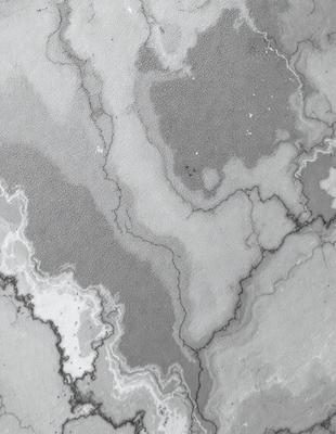 The primary subject of the image is a marble surface with a pattern of lines and swirls. The setting is a stone wall, and the visual style is a close-up of the marble surface. The colors and mood of the image are predominantly gray and white, giving it a clean and elegant appearance.