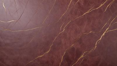 The primary subject of the image is a close-up of a marbled leather surface. The setting is a room with a brown and gold color scheme. The visual style is a realistic representation of the leather material. The colors and mood of the image are warm and inviting, with the brown and gold tones creating a sense of luxury and sophistication.