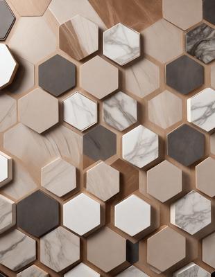 The primary subject of the image is a wall with a marble pattern. The setting is a room with a marble wall, and the visual style is a photo. The colors and mood of the image are predominantly neutral, with a focus on the marble pattern and texture.