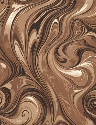 The primary subject of the image is a wooden surface with a swirling pattern. The setting is a room with a wooden floor, and the visual style is a combination of a photo and a drawing. The colors and mood of the image are warm and inviting, with the wooden surface being the main focus.