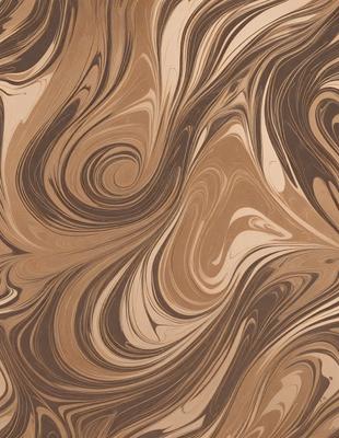The primary subject of the image is a brown and white swirling pattern, which appears to be a wood grain texture. The setting is a wooden surface, possibly a table or a piece of furniture. The visual style of the image is a close-up of the swirling pattern, showcasing the intricate details of the wood grain. The colors and mood of the image are warm and natural, with the brown and white colors evoking a sense of texture and depth.