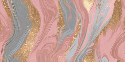 The primary subject of the image is a colorful, swirling pattern that appears to be a mix of pink, blue, and gold. The setting is a wall, and the visual style is a combination of digital art and illustration. The dominant colors and overall atmosphere are vibrant and lively, creating a sense of movement and energy.