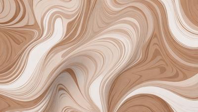 The primary subject of the image is a wooden surface with a swirling pattern. The setting is a room with a wooden floor, and the visual style is a combination of a photo and a digital art. The colors and mood of the image are predominantly brown and cream, giving it a warm and natural atmosphere.