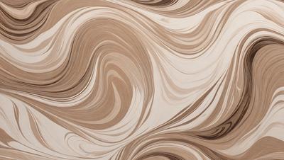 The primary subject of the image is a wooden wall with a unique and intricate design. The setting is a room with a wooden floor, and the visual style appears to be a combination of a photo and a digital art or illustration. The colors and mood of the image are predominantly brown and earthy tones, creating a warm and natural atmosphere.