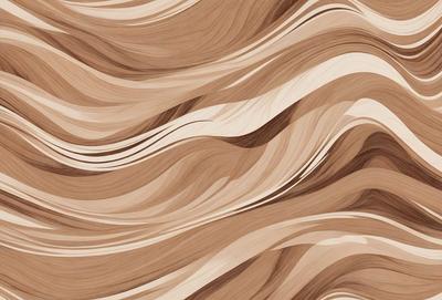 The primary subject of the image is a wooden surface with a pattern of waves. The setting is a close-up of the wooden surface, showcasing the intricate design. The visual style is a combination of a photo and a digital art, as the wooden surface appears to be a blend of natural and artificial elements. The colors and mood of the image are warm and inviting, with the wooden surface providing a sense of texture and depth.