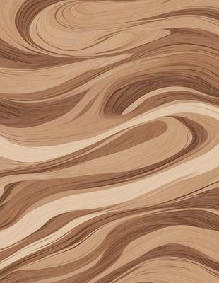 The primary subject of the image is a wooden surface with a unique and intricate design. The setting is a room with a wooden floor, and the visual style appears to be a combination of a photo and a digital art or illustration. The colors and mood of the image are warm and inviting, with the wooden surface creating a cozy and natural atmosphere.