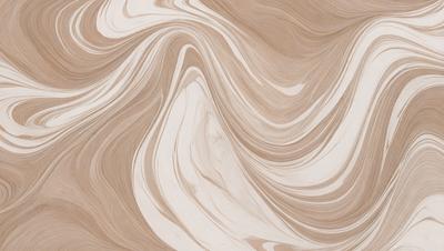 The primary subject of the image is a patterned surface, which appears to be a marble or wood-like material. The setting is a room with a wall featuring this unique pattern. The visual style of the image is a combination of photo and digital art, creating a visually appealing and intricate design. The colors and mood of the image are predominantly neutral, with a touch of warmth from the patterned surface.