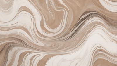 The primary subject of the image is a patterned surface, which appears to be a marble or stone texture. The setting is a room with a wall featuring this patterned surface. The visual style of the image is a combination of photo and digital art, creating a unique and intricate design. The colors and mood of the image are predominantly neutral, with a focus on the pattern and texture of the surface.