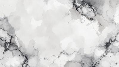 The image is a black and white drawing of a marble surface. The primary subject is a large, white, and gray marble surface with a few black spots. The setting is a marble wall, and the visual style is a drawing or illustration. The colors and mood of the image are predominantly black and white, giving it a classic and timeless appearance.