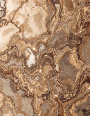 The primary subject of the image is a close-up of a marble stone with a unique and intricate pattern. The setting is a natural environment, with the marble stone being the main focus of the image. The visual style is a close-up of the marble, showcasing its texture and details. The colors and mood of the image are predominantly earthy tones, giving it a natural and elegant appearance.