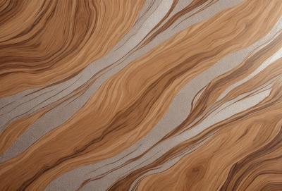 The primary subject of the image is a wooden surface with a unique and intricate pattern. The setting is a close-up view of the wooden surface, showcasing the details of the pattern. The visual style is a close-up of the wooden surface, which gives a sense of depth and texture. The colors and mood of the image are predominantly brown and earthy tones, creating a warm and natural atmosphere.