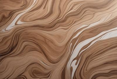 The primary subject of the image is a wooden surface with a unique and intricate pattern. The setting is a close-up view of the wooden surface, showcasing the detailed design. The visual style is a combination of a photo and digital art, as the image appears to be a close-up of a wooden surface with a digital art-like pattern. The colors and mood of the image are warm and natural, with the wooden surface being the main focus.
