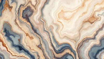 The primary subject of the image is a marble-like stone with a unique and intricate pattern. The setting is a close-up of the stone, showcasing its texture and design. The visual style is a combination of a photo and a digital art, as the image appears to be a close-up of a natural stone with a digital art-like pattern. The colors and mood of the image are predominantly blue and gray, giving it a calm and sophisticated atmosphere.