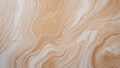 The primary subject of the image is a wooden wall with a unique and intricate design. The setting is a room with a wooden floor, and the visual style appears to be a combination of a photo and a digital art or illustration. The dominant colors are brown and beige, creating a warm and natural atmosphere. The wooden wall is the main focus of the image, showcasing its distinctive pattern and texture.