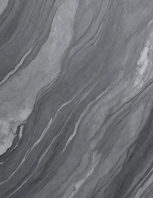 The image features a gray stone wall with a pattern of swirls and waves. The primary subject is the stone wall, which is the setting and background of the image. The visual style is a close-up of the stone wall, showcasing its intricate pattern. The colors and mood of the image are predominantly gray, giving it a calm and serene atmosphere.