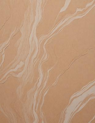 The primary subject of the image is a close-up of a marble-like surface, which appears to be a piece of wood or a wall with a marbled texture. The setting is a room with a wooden floor, and the visual style is a close-up of the marbled surface. The colors and mood of the image are warm and natural, with the marbled texture creating a sense of depth and texture.