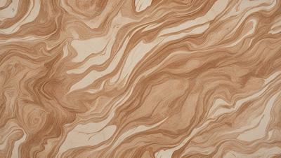 The primary subject of the image is a wooden surface with a unique and intricate pattern. The setting is a close-up view of the wooden surface, showcasing the detailed design. The visual style is a natural, textured look, with the colors and mood being warm and earthy.