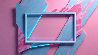 The primary subject of the image is a blue and pink square, which is part of a larger pattern. The setting is a colorful, abstract background that complements the square. The visual style is a combination of digital art and illustration, creating a unique and vibrant appearance. The dominant colors are blue and pink, which evoke a sense of energy and creativity.